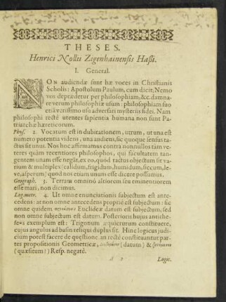 Henrici Nollii Zigenhainensis Haßi.