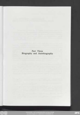Part Three Biography and Autobiography