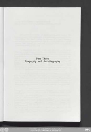 Part Three Biography and Autobiography