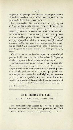 Sur un theorème de M. Weill.