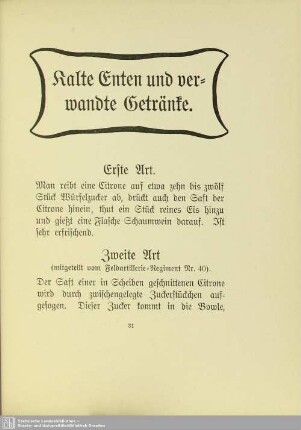 Kalte Enten und verwandte Getränke