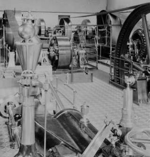 Dampfmaschinen-Anlage : Technikgeschichte | Technologie | Steindruckerei | Geschäftsbücherfabrikation | Geschäftsbücherfabrik. J. C. König & Ebhardt