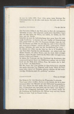Chanteclair Ganz zu schweigen