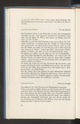 Chanteclair Ganz zu schweigen