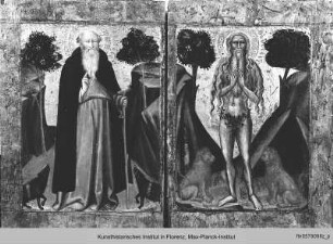 Antonius Abbas und der Einsiedler Paulus (Teil eines Polyptychons)