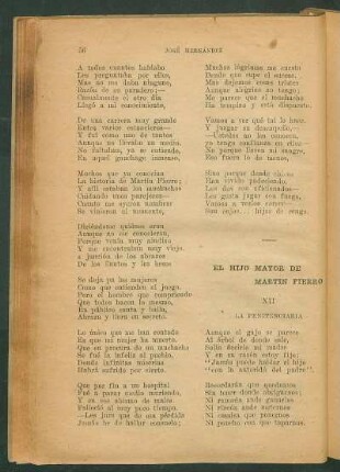 XII [La Penitenciaría] El Hijo mayor de Martín Fierro : La Penitenciaría