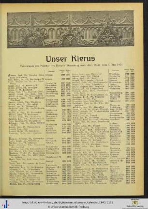 Unser Klerus.