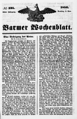 Barmer Wochenblatt. 1838-1859
