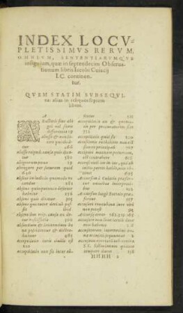 Index Locupletissimus Rerum ...