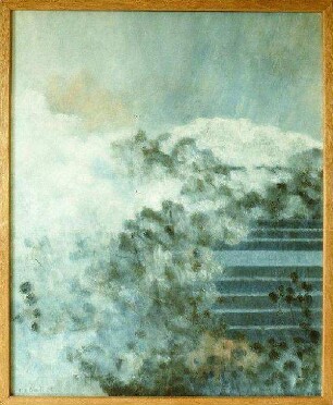 Treppe im Nebel