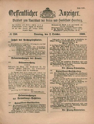 2. October-30. December 1900 = No. 230-304