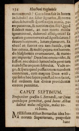 134-159, Caput Septimum. Proponitur quaestio S. Bernardi...