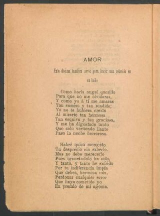 Amor : Esta décima tambien sirve para hacer una relación en un baile