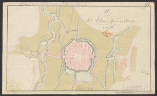 Plan von der Stadt Littau in Mähren bey Ollmütz