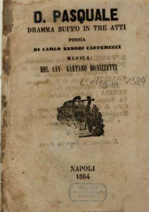D. Pasquale : dramma buffo in tre atti