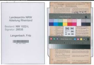 Entnazifizierung Fritz Langenbach , geb. 05.06.1880 (Justizangestellter)