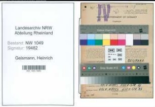 Entnazifizierung Heinrich Geismann , geb. 29.07.1901 (Arbeiter)