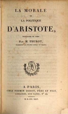 La morale et la politique, 2. Politique