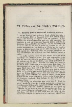 VI. Bilder aus den fremden Erdteilen