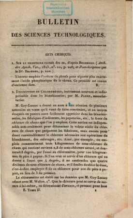 Bulletin universel des sciences et de l'industrie. Section 5, Bulletin des sciences technologiques. 2. 1824