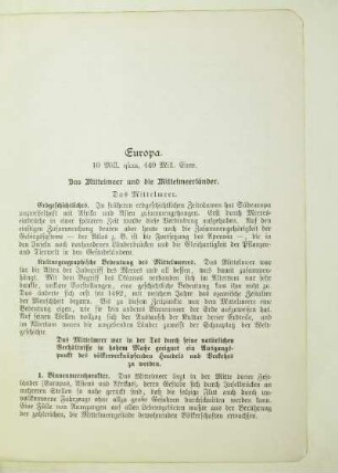 Das Mittelmeer und die Mittelmeerländer