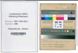 Entnazifizierung Johann Diepenbruck , geb. 21.10.1893 (Vorarbeiter)