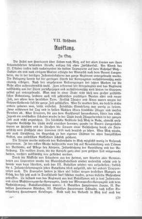 VII. Abschnitt: Ausklang.