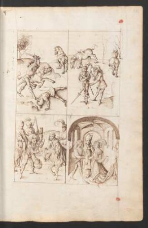 Lewes Kampf mit dem Seneschall - Der weiße Ritter heilt seine Wunden - Begegnung Lewes mit dem König - Trauung durch den Bischof