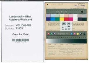 Entnazifizierung Paul Golonka , geb. 23.01.1907 (Kraftfahrer)