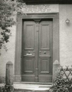 Dippoldiswalde, Altenberger Straße 40. Gutshof, ehemaliges Vorwerk Wolframsdorf (18. Jahrhundert, 1778). Portal