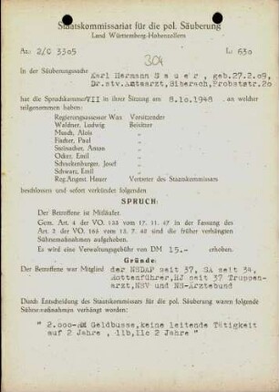 Sauer, Karl Hermann, Dr.