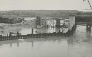 Staustufe Besigheim/Neckar im Bau