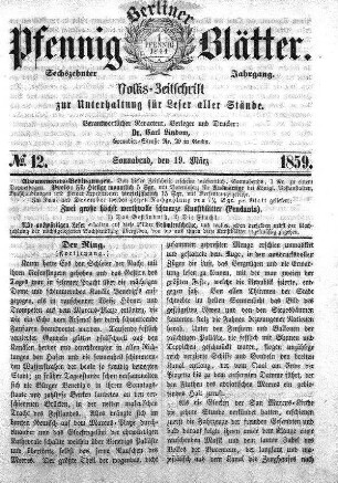 No. 12, Sonnabend, den 19. März