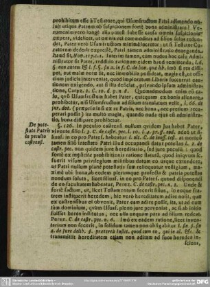 §. 126. De potestate Patris in peculio castrensi