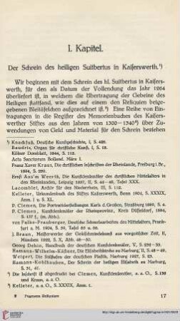 I. Kapitel: Der Schrein des hl. Suitbertus in Kaiserswerth