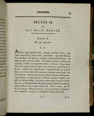 Sectio II. De Usu Bilis Medico.