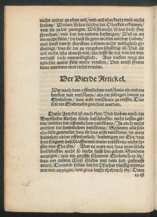 Der Vierde Artickel.