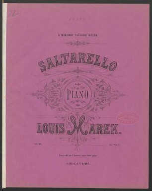 Saltarello pour piano op. 30