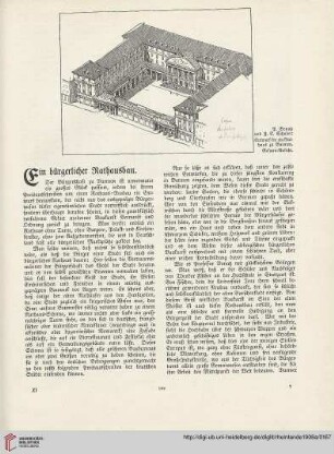 16: Ein bürgerlicher Rathausbau