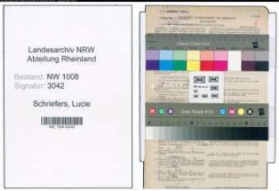 Entnazifizierung Lucie Schriefers , geb. 09.12.1916 ()