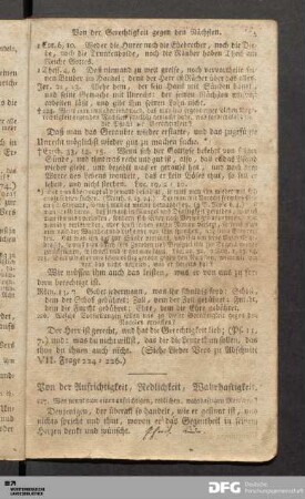 Von der Aufrichtigkeit, Redlichkeit, Wahrhaftigkeit.