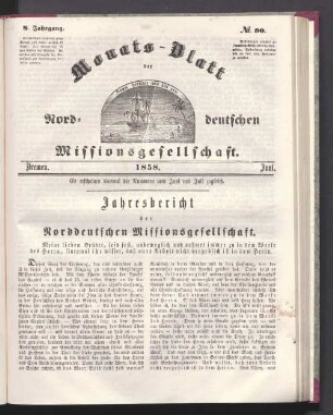 8. Jahrgang. N° 90. Bremen. 1858. Juni