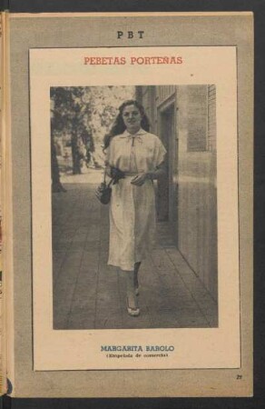 Margarita Barolo (empleada de comercio) - [Fotografía]