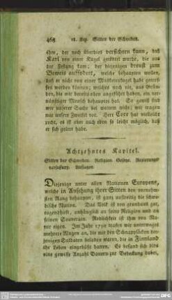 Achtzehntes Kapitel. Sitten der Schweden