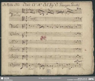 Dixit Dominus - Mus.2735-D-3 : V (4), Coro, orch - c