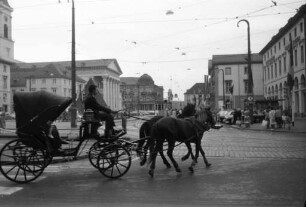 Pferdekutschenbetrieb des Horst Blaßmann in Karlsruhe.