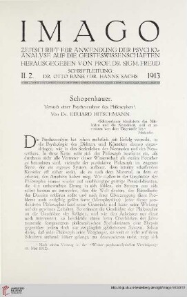 2: Schopenhauer : Versuch einer Psychoanalyse des Philosophen