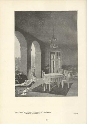 Abbildung: Landhaus Dr. Franz Oppenheim in Wannsee, Grosse Seestrasse. Loggia