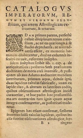 Catalogus imperatorvm, regvm ac principvm, qvi artem astrologicam amarunt ... : quibus additae sunt astrologicae quaedam praedicationes ...