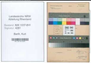 Entnazifizierung Kurt Barth , geb. 29.12.1888 (Steuerinspektor)